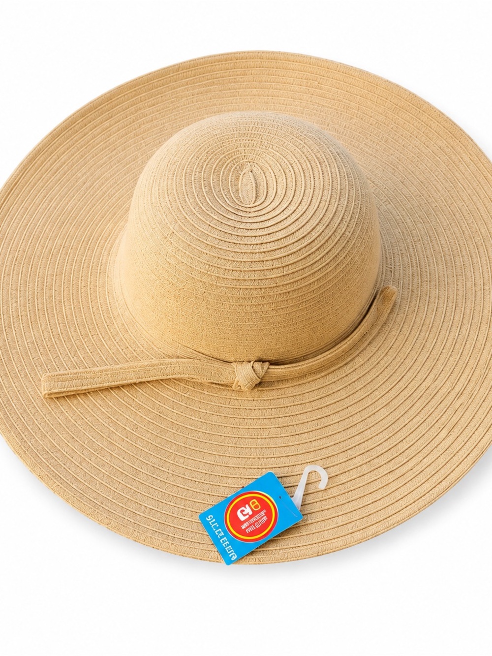 Women’s Beige Wide Brim Floppy Sun Hat, Beach Vacation Straw, uv protection, nwt